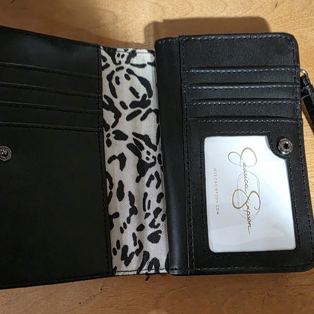 Jessica Simpson Black Wallet with Silver Accents - Picture 3 of 3